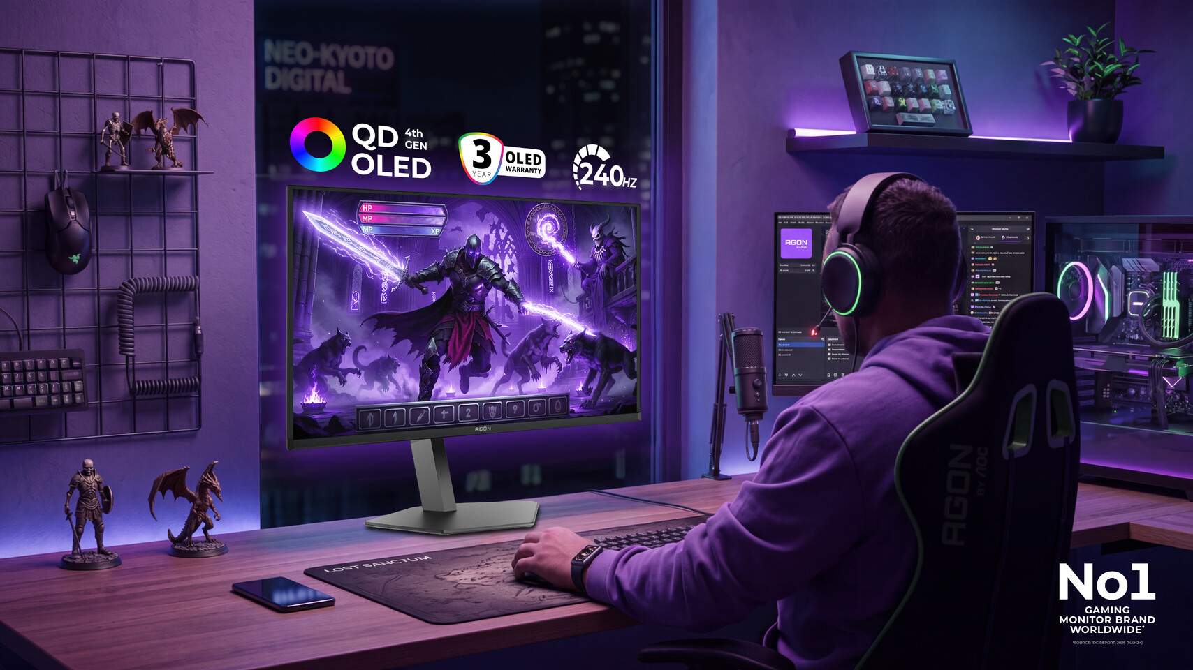 AOC AGON PRO AG326UZD2 발표: 4세대 QD-OLED가 선사하는 4K 시각 혁명