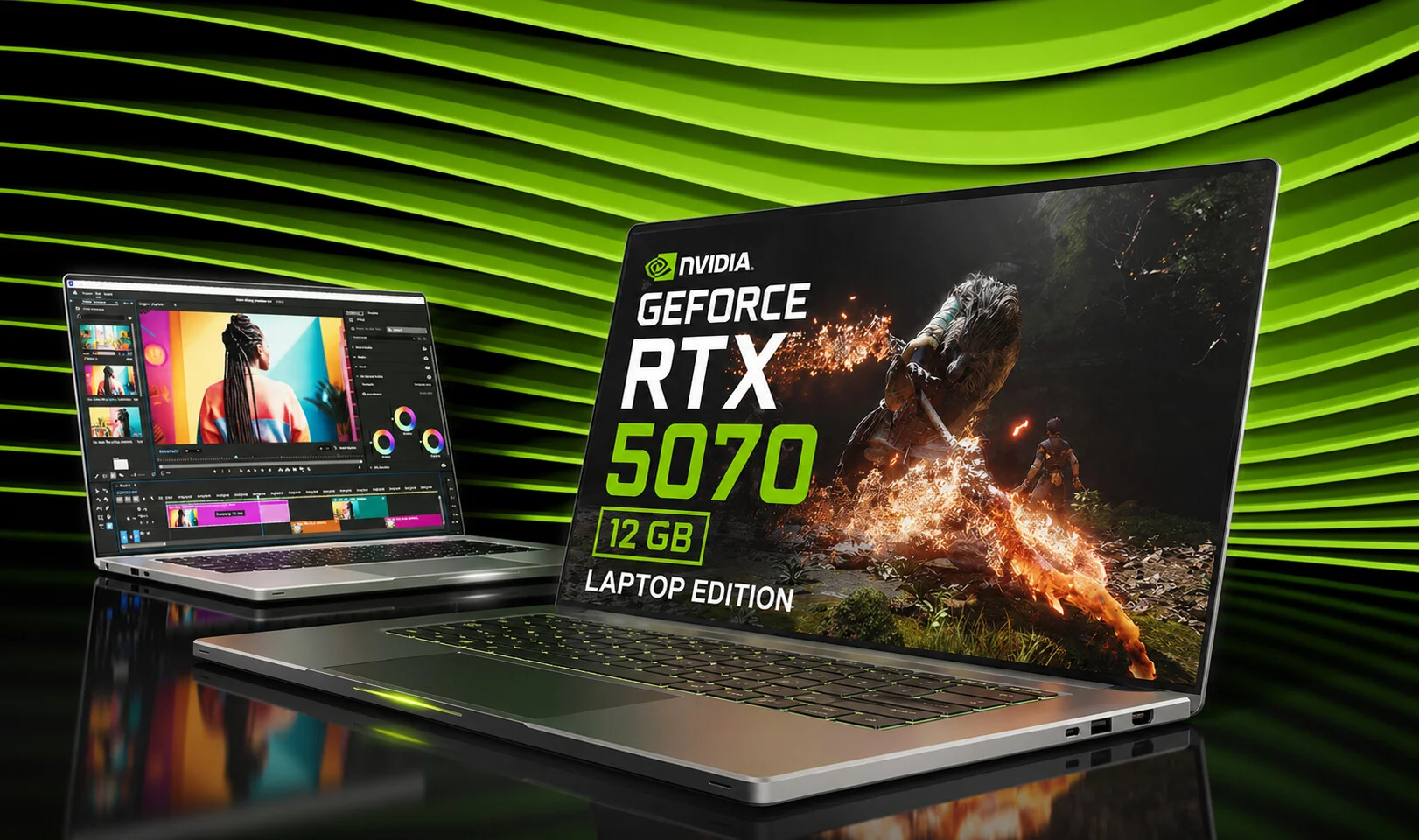 엔비디아, GDDR7 12GB 탑재 지포스 RTX 5070 노트북 GPU 공식 출시: VRAM 50% 증설의 기술적 도약